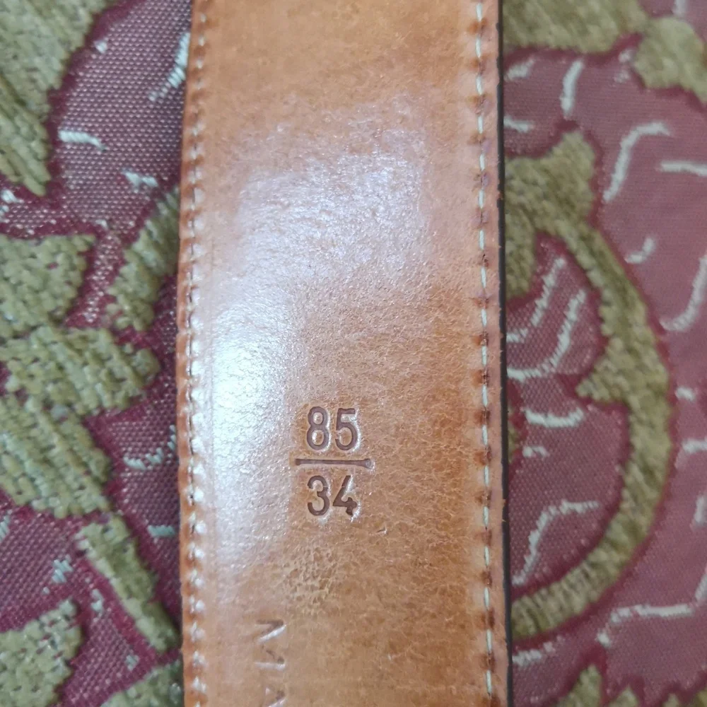 MARTIN DINGMAN Genuine Coachman Leather   Belt in Brown